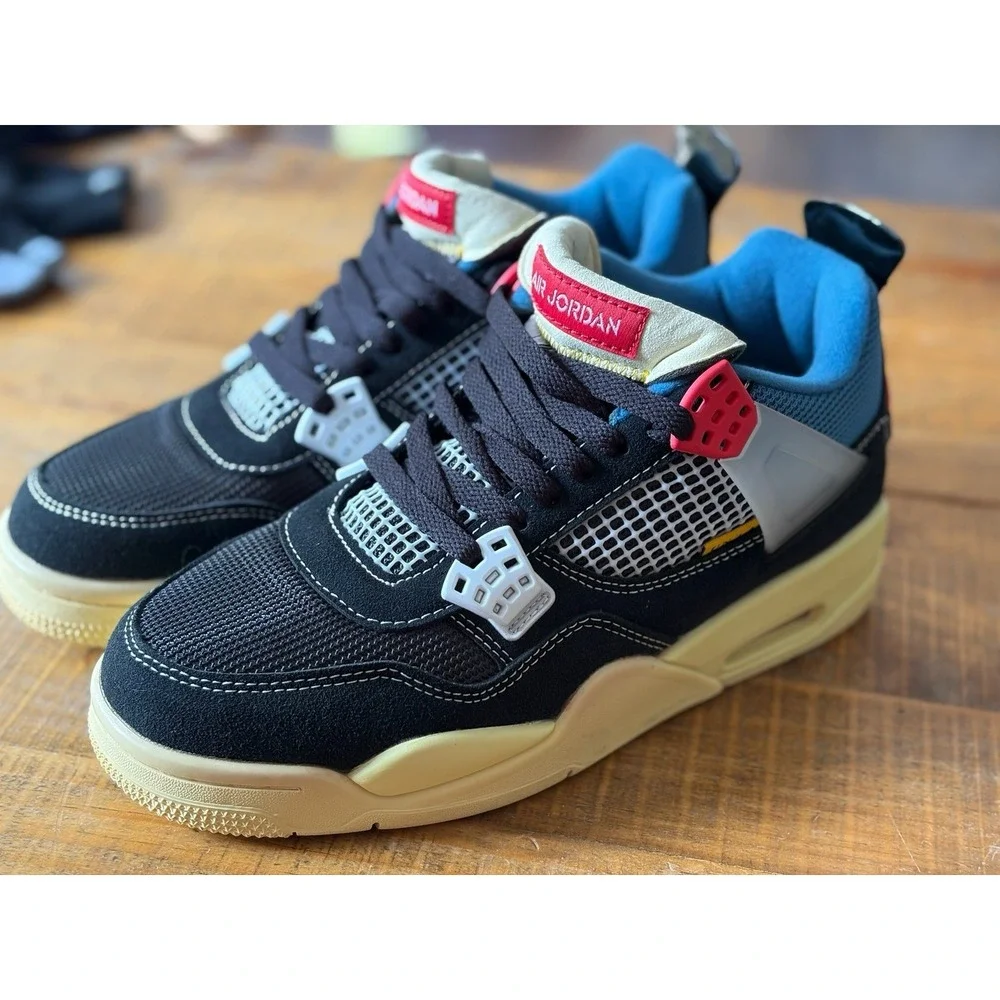Jordan 4 Retro Union Off Noir Mens Size 8 Retro SP Shoes EUC Blue Black